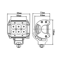 Cree led light bar / verstraler 18watt 18W